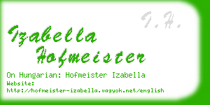 izabella hofmeister business card